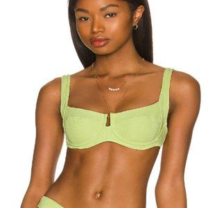 NEW L*SPACE Camellia Bikini Top - Small - Mojito Green
